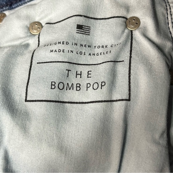 AYR The Bomb Pop Strait Leg High Rise Jeans Raw Hem Blue Size 25 Flattering Edgy - Picture 14 of 16